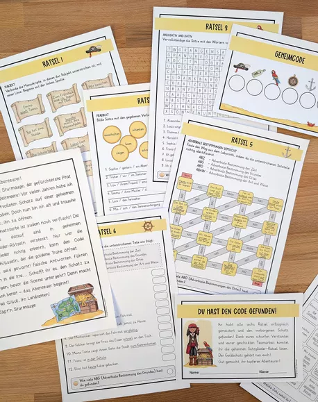 Bild in der Beschreibung des Unterrichtsmaterials Escape Room Deutsch Klasse 5/6 – Satzglieder bestimmen und üben von Brighter Day Classroom #1