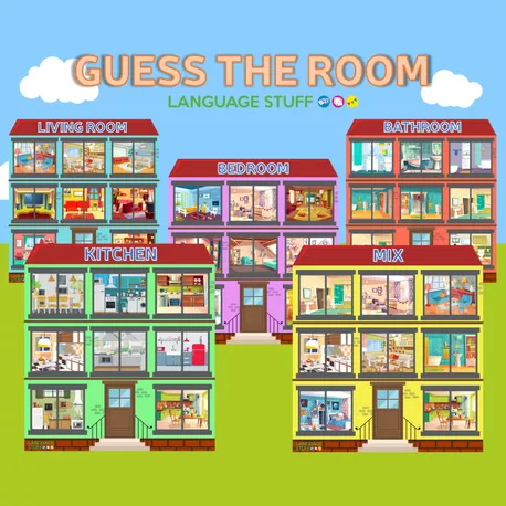 Bild in der Beschreibung des Unterrichtsmaterials Rooms in the house von Language Stuff #1