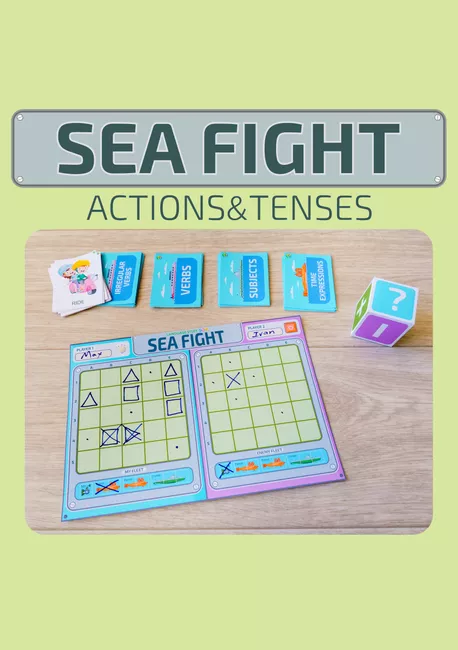 Bild in der Beschreibung des Unterrichtsmaterials Sea Fight Actions and Tenses von Language Stuff #1