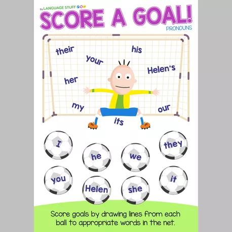 Bild in der Beschreibung des Unterrichtsmaterials Score a goal (grammar and vocabulary worksheets) von Language Stuff #1