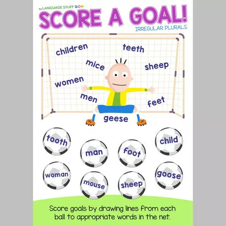 Bild in der Beschreibung des Unterrichtsmaterials Score a goal (grammar and vocabulary worksheets) von Language Stuff #1