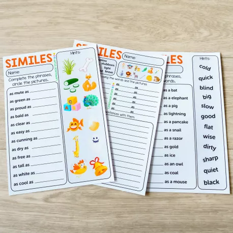 Bild in der Beschreibung des Unterrichtsmaterials Similes 7in1 von Language Stuff #2