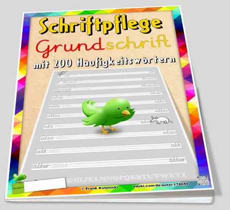Bild in der Beschreibung des Unterrichtsmaterials Schriftpflege: Grundschrift mit den Häufigkeitswörtern zum Abschreiben von Stolpersteine #15