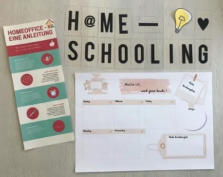 Bild in der Beschreibung des Unterrichtsmaterials Leitfaden Homeoffice und Wochenplan von Refdiary #1