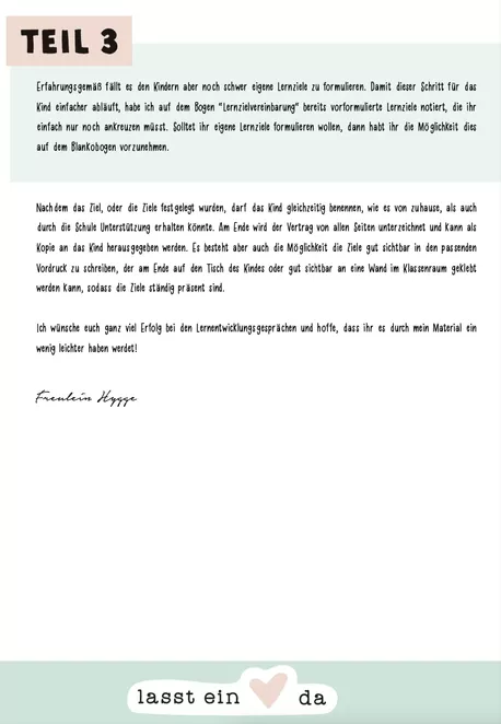 Bild in der Beschreibung des Unterrichtsmaterials Materialpaket Lernentwicklungsgespräche I Kl. 1+2 von Freulein Hygge #2