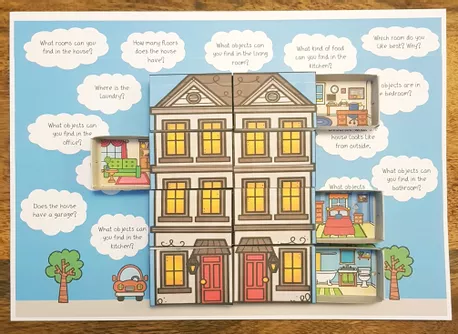 Bild in der Beschreibung des Unterrichtsmaterials Streichholzschachtelhaus (Bastelvorlage) von Unterrichtmitspass #1