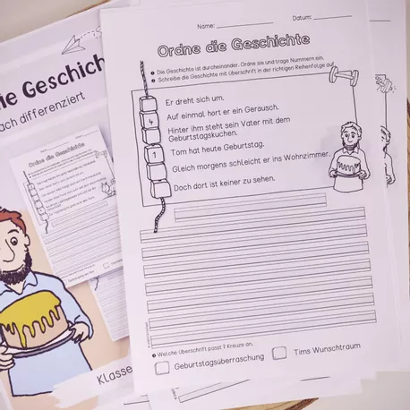 Bild in der Beschreibung des Unterrichtsmaterials Ordne die Geschichte | Sätze sortieren | Textproduktion von Papillionis #1