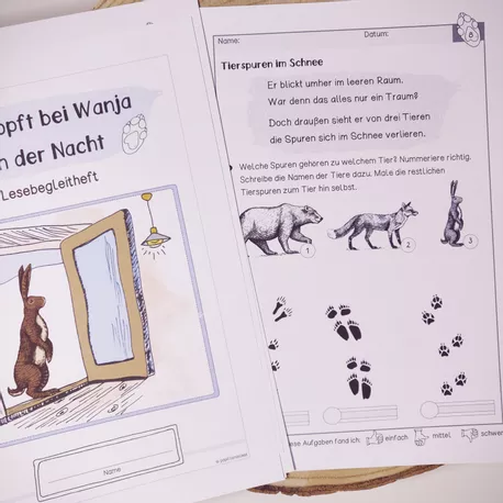 Bild in der Beschreibung des Unterrichtsmaterials Es klopft bei Wanja in der Nacht - Lesebegleitheft (Klasse 2) von Papillionis #2