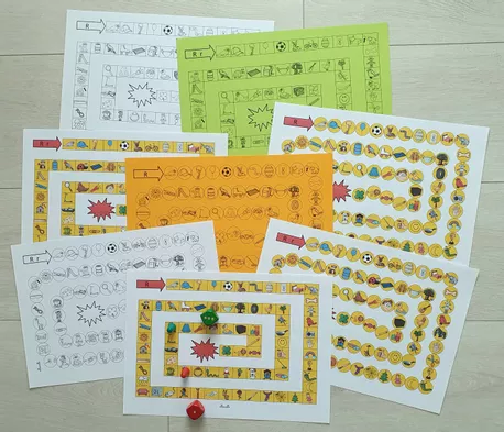 Bild in der Beschreibung des Unterrichtsmaterials Würfelspiel zur akustischen Analyse "R" und "R r" von smilematerial #1