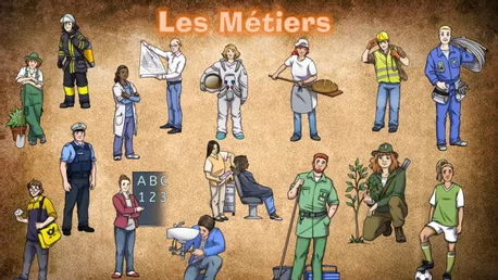 Bild in der Beschreibung des Unterrichtsmaterials Les Métiers Amusants pour les Enfants – PowerPoint Éducatif von Tutora Me #1