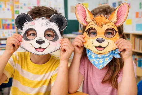 Bild in der Beschreibung des Unterrichtsmaterials 30+ Tiermasken Masken - Karneval / Fasching / Halloween von CarosClass #1