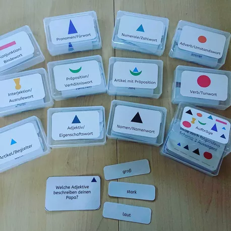 Bild in der Beschreibung des Unterrichtsmaterials Wortartenschachteln von Teacherswonder #1