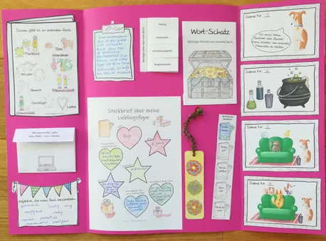 Bild in der Beschreibung des Unterrichtsmaterials Lapbook Mein Lieblingsbuch (Klassen 3 bis 5) von Jana Steinmaier - Unterrichtsideen mit Pfiff! #2