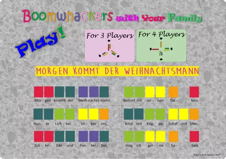 Bild in der Beschreibung des Unterrichtsmaterials Morgen kommt der Weihnachtsmann - Melodie und Begleitung von Boomwhackers - Andreas von Hoff #1