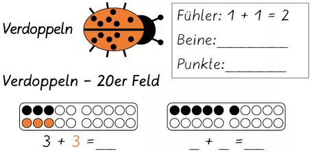 Bild in der Beschreibung des Unterrichtsmaterials Aufgaben zum Verdoppeln 1. Klasse von m_special_needs #1