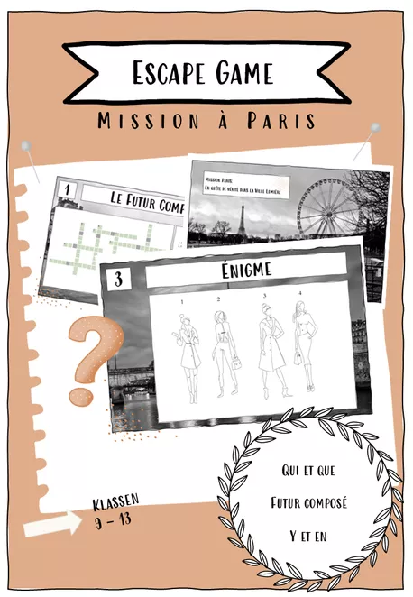 Bild in der Beschreibung des Unterrichtsmaterials Escape Game - Mission à Paris von SprachenGlück #1