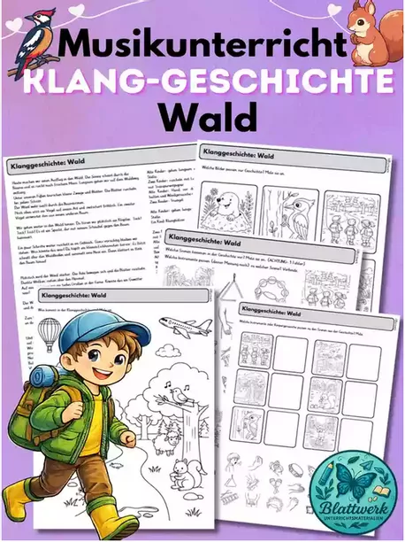 Bild in der Beschreibung des Unterrichtsmaterials Wald im Sachunterricht, Arbeitsblätter, Merkblätter, Texte, Rätsel von Blattwerk #1