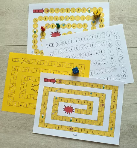 Bild in der Beschreibung des Unterrichtsmaterials Würfelspiel zur optischen Analyse "L l" (Grundschrift) von smilematerial #1
