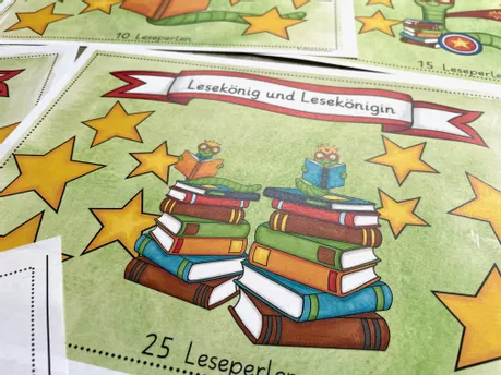 Bild in der Beschreibung des Unterrichtsmaterials Leseraupe - Lesekönig und Lesekönigin - Material zur Förderung der Lesemotivation von alleslachbar #3
