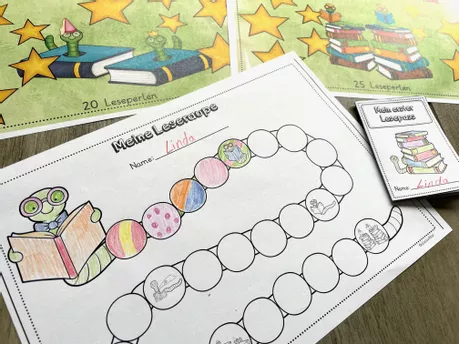 Bild in der Beschreibung des Unterrichtsmaterials Leseraupe - Lesekönig und Lesekönigin - Material zur Förderung der Lesemotivation von alleslachbar #7
