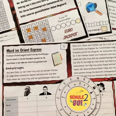 Bild in der Beschreibung des Unterrichtsmaterials Escape Room Krimi - Mord im Orient Express von Schule2go #1