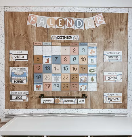 Bild in der Beschreibung des Unterrichtsmaterials Boho - Kalender (Tafelkalender) von The Growing Firsties #1