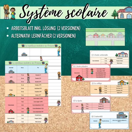 Bild in der Beschreibung des Unterrichtsmaterials Materialpaket: Système scolaire en France (Französisches Schulsystem) von Mme_Sie #2