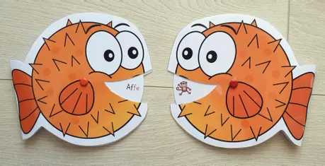 Bild in der Beschreibung des Unterrichtsmaterials Lesekugelfisch 3 (farbig) - Grundschrift von smilematerial #1