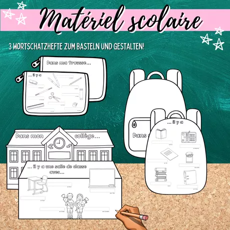 Bild in der Beschreibung des Unterrichtsmaterials Materialpaket: Matériel scolaire (Schulsachen) von Mme_Sie #3