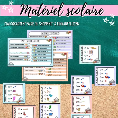 Bild in der Beschreibung des Unterrichtsmaterials Materialpaket: Matériel scolaire (Schulsachen) von Mme_Sie #5