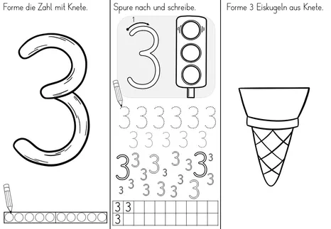 Bild in der Beschreibung des Unterrichtsmaterials Komplettpaket - Zahlen & Buchstaben einführen und kneten im Anfangsunterricht von Odd Bird & Company #6