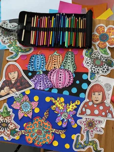 Bild in der Beschreibung des Unterrichtsmaterials Yayoi Kusama - Komplettpaket mit 3 Kunstprojekten & Flipbook von Odd Bird & Company #2
