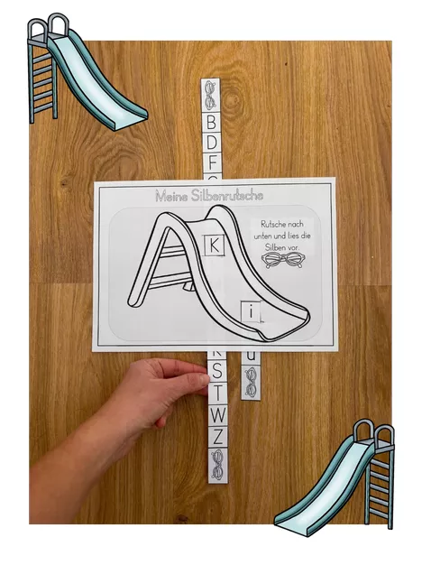 Bild in der Beschreibung des Unterrichtsmaterials Komplettpaket Silbenrutsche - Erstes Lesen von Silben im Anfangsunterricht von Odd Bird & Company #1