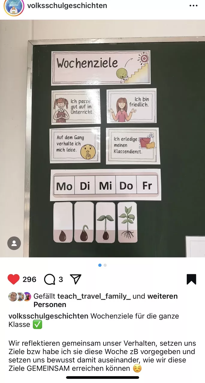 Bild in der Beschreibung des Unterrichtsmaterials Unser Wochenziel / Tagesziel Paket - 38 Ziele Zielsetzung Ritual von Doodleteacher #3