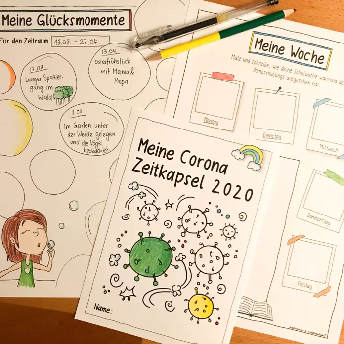 Bild in der Beschreibung des Unterrichtsmaterials Corona Zeitkapsel 🦠 / Tagebuch - Sketchnotes Materialpaket von Doodleteacher #3