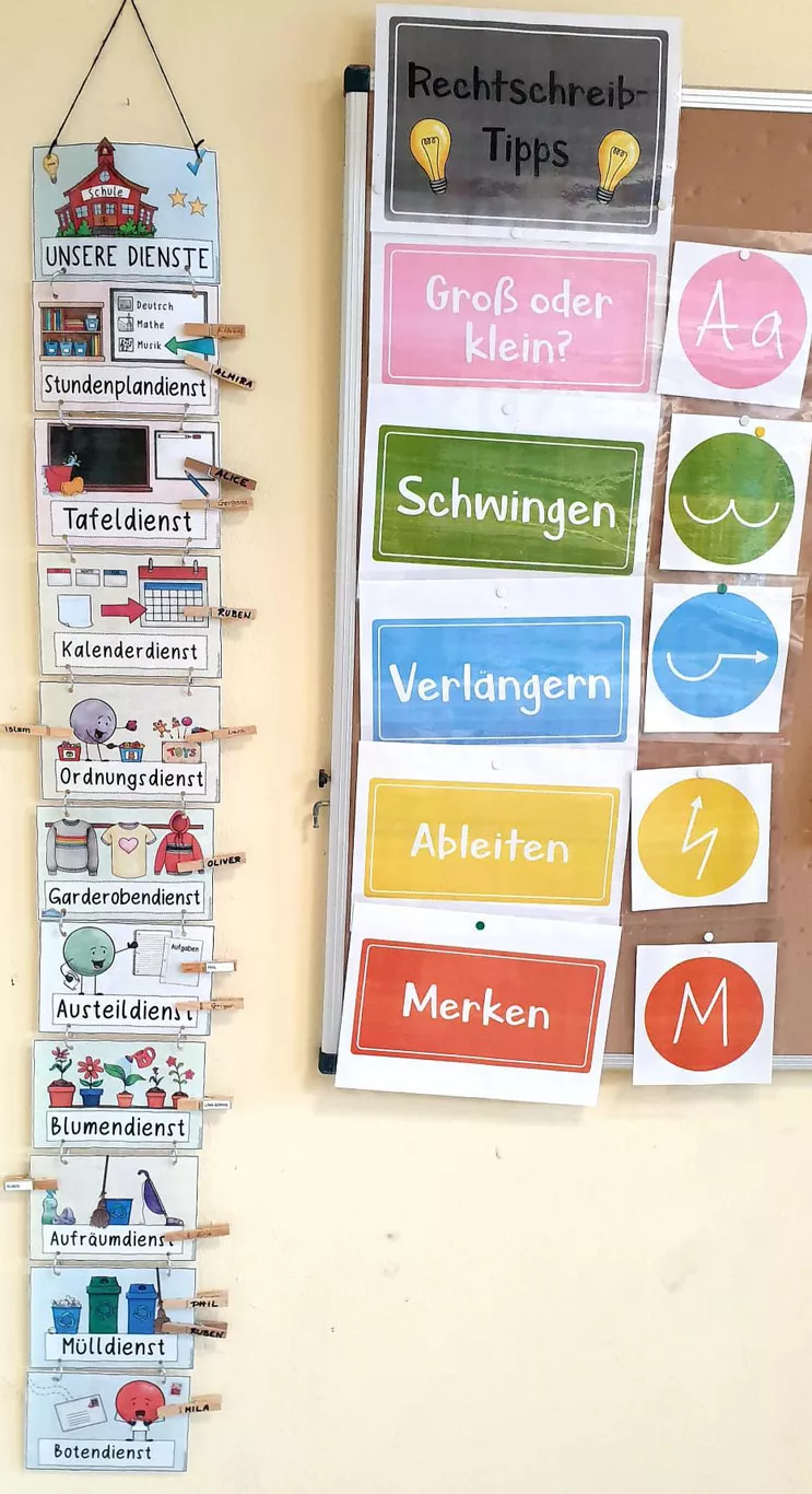 Bild in der Beschreibung des Unterrichtsmaterials Unsere Klassendienste / Dienste / Ämter / Helfende Hände Ritual von Doodleteacher #4