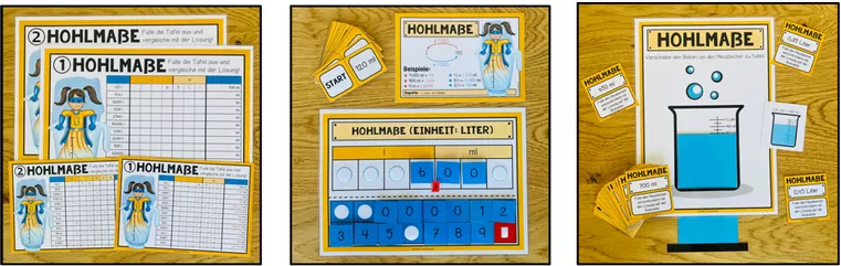 Bild in der Beschreibung des Unterrichtsmaterials HOHLMAßE (Größen und Maßeinheiten) - Materialpaket von Unterrichtmitspass #1