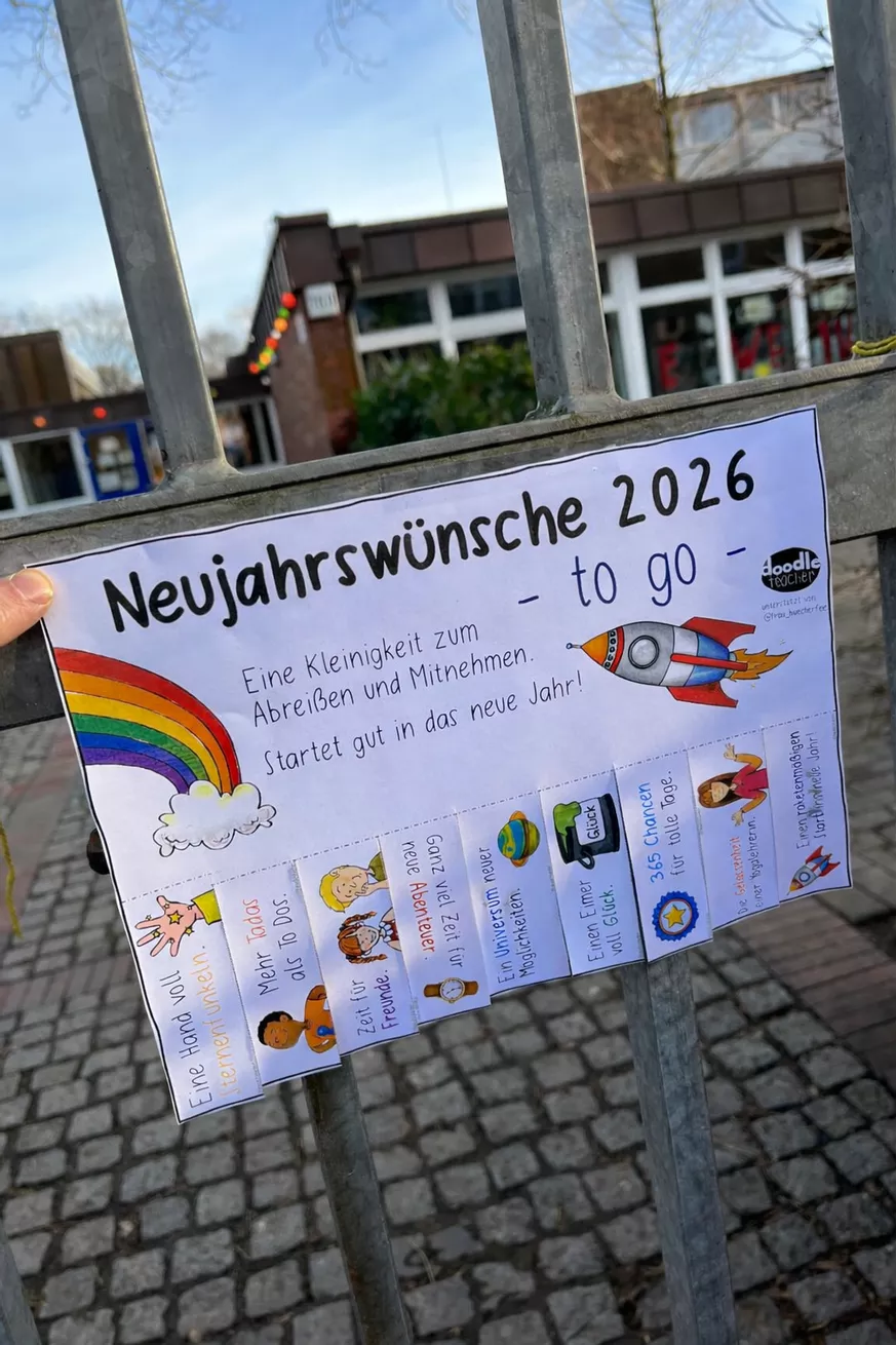 Bild in der Beschreibung des Unterrichtsmaterials Neujahrswünsche 2026 To-Go / Frohes neues Jahr / Neujahrsgrüße von Doodleteacher #2