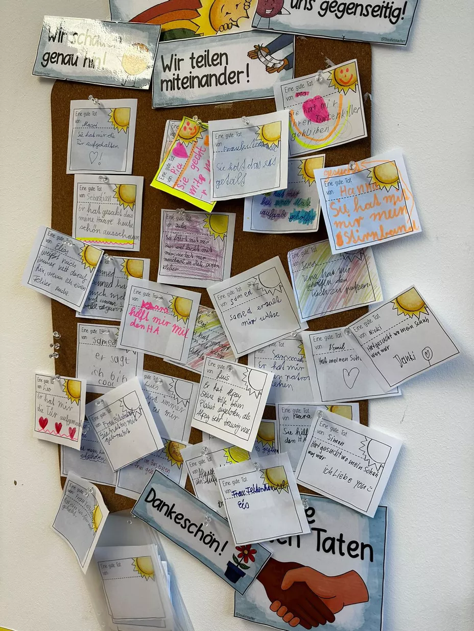 Bild in der Beschreibung des Unterrichtsmaterials Gute Taten Wand 🫱🏼🫲🏾 - Mutmacher soziales Lernen "Wand der guten Taten" von Doodleteacher #1