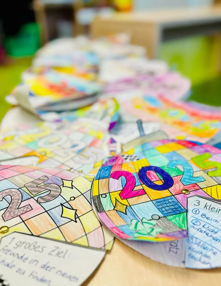 Bild in der Beschreibung des Unterrichtsmaterials Ziele & Vorsätze 2026 - Kreative Drehscheibe Discokugel Disko von Doodleteacher #1
