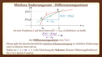 Differenz Tafelbilder - Grundlagen Differenzialrechnung (Materialpaket ...