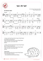 Igor, der Igel – Neues Kinderlied – Unterrichtsmaterial im Fach Musik