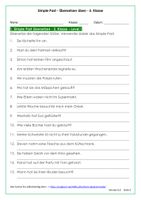 Simple Past Übungen mit Lösungen für die 5. Klasse - Übersetzen üben