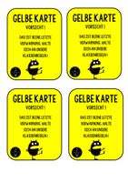 Klassenregeln | gelbe & rote Karte bei Störung des Unterrichts Klassenregeln | gelbe & rote Karte bei Störung des Unterrichts
