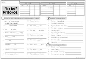 to be - (positive, negative and questions) Worksheet