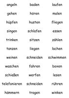 Wortkarten Nomen Verben Adjektive Erklaren Pantomime Unterrichtsmaterial Im Fach Deutsch