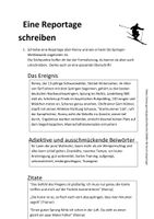 Reportage schreiben (Arbeitsblatt) – Unterrichtsmaterial im Fach Deutsch