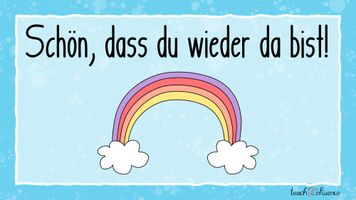 Willkommensschild "Herzlich Willkommen zurück" – Unterrichtsmaterial im