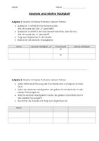 Absolute und relative Häufigkeit – Unterrichtsmaterial im Fach Mathematik