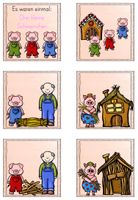 Märchenbildkarten / Erzählkarten (Die drei kleinen Schweinchen ...